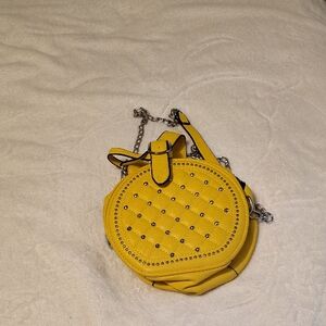 Yellow Studded Women's Bag